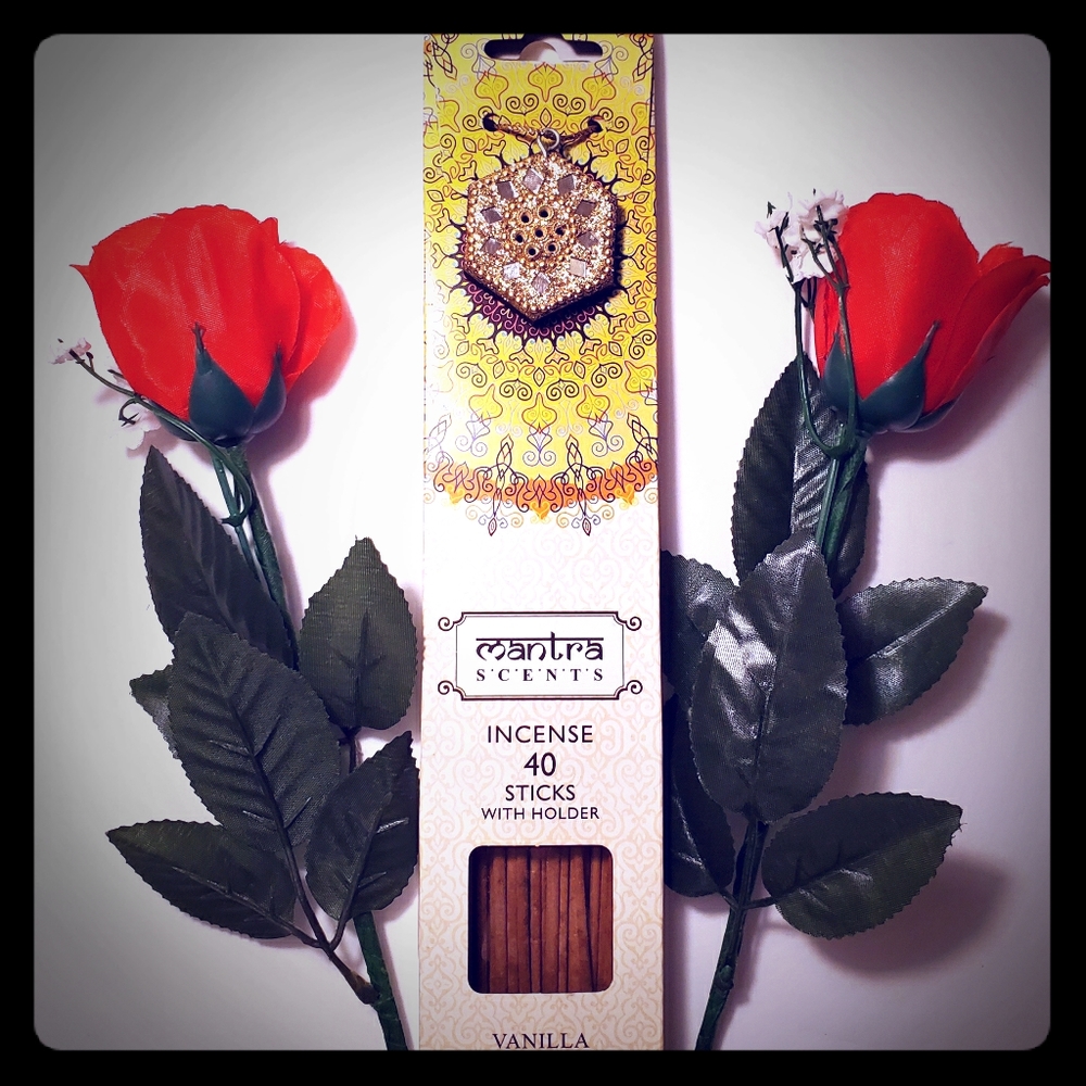Mantra Scents Vanilla Incense + Holder